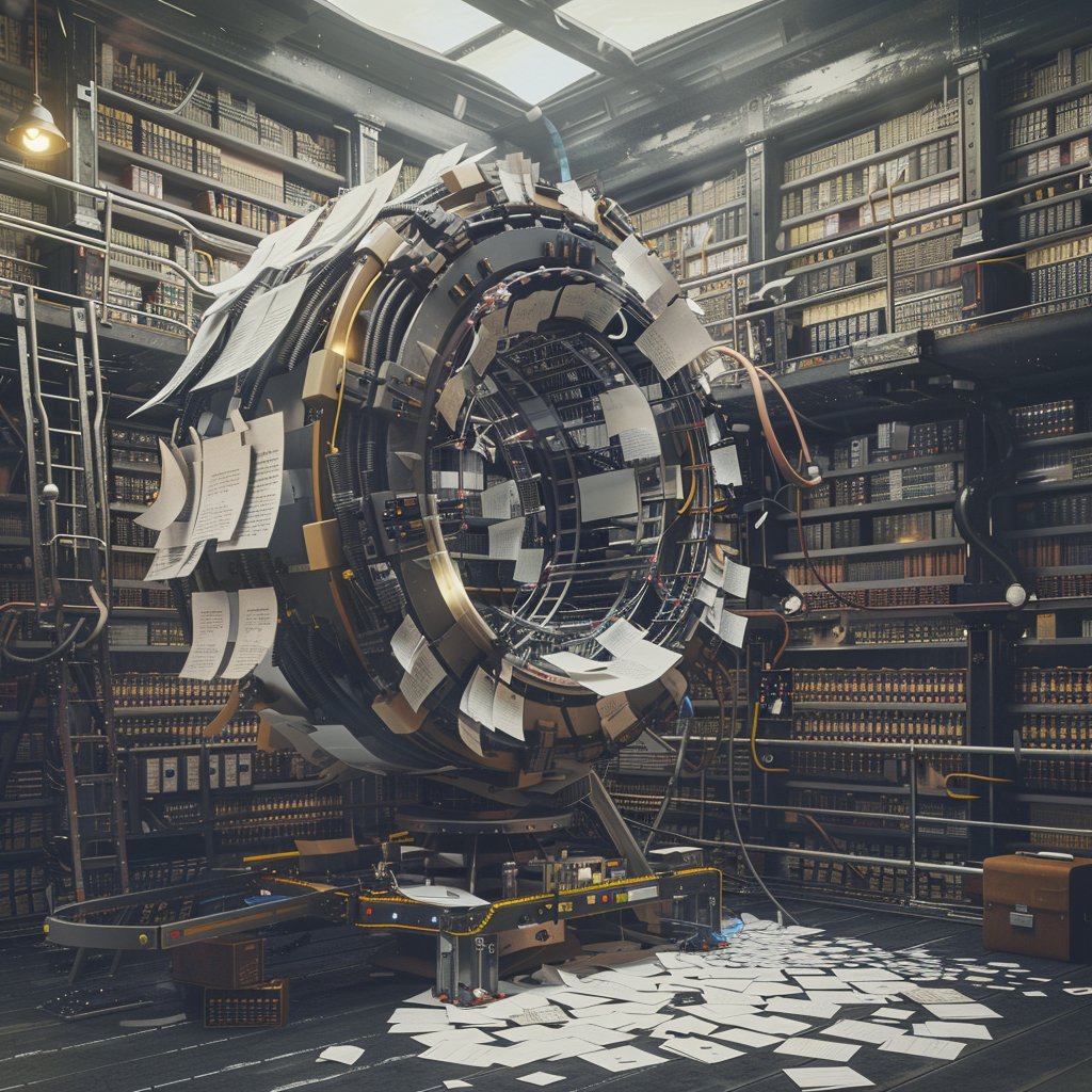 thousands of documents compiled and organized