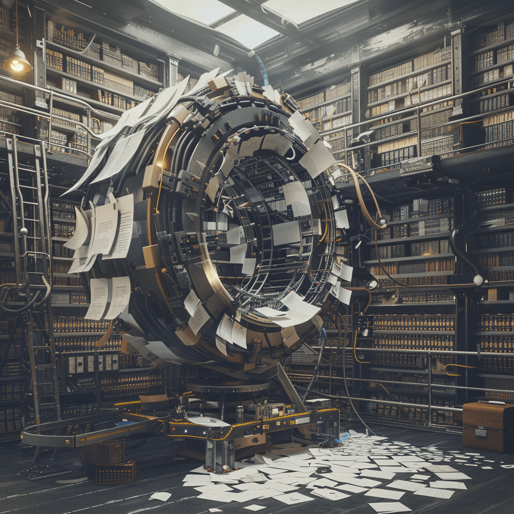 large wheel spinning off content pages for a website