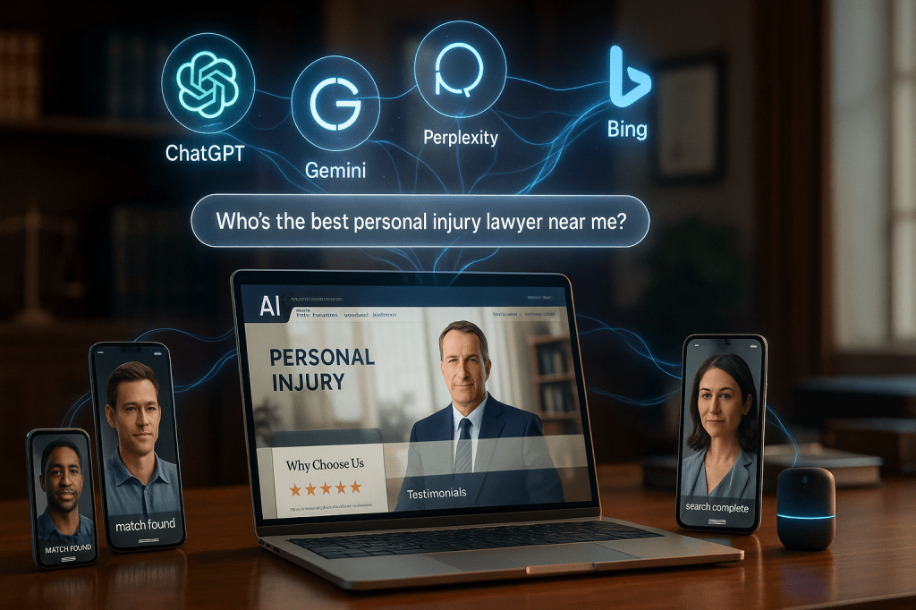 AI-generated visual that blends technology and legal practice